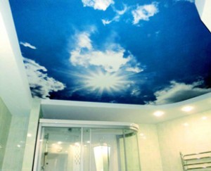 Натяжной потолок в помещении с повышенной влажностью (Ванная комната)