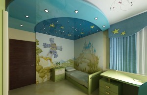 Натяжной полок "Звёздное небо" для детской комнаты